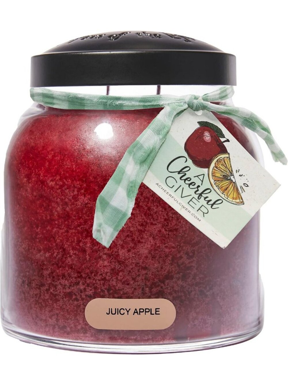 Juicy Apple Scented Candle Jar with Lid - 34oz, Long Lasting 155 Hours, Perfect